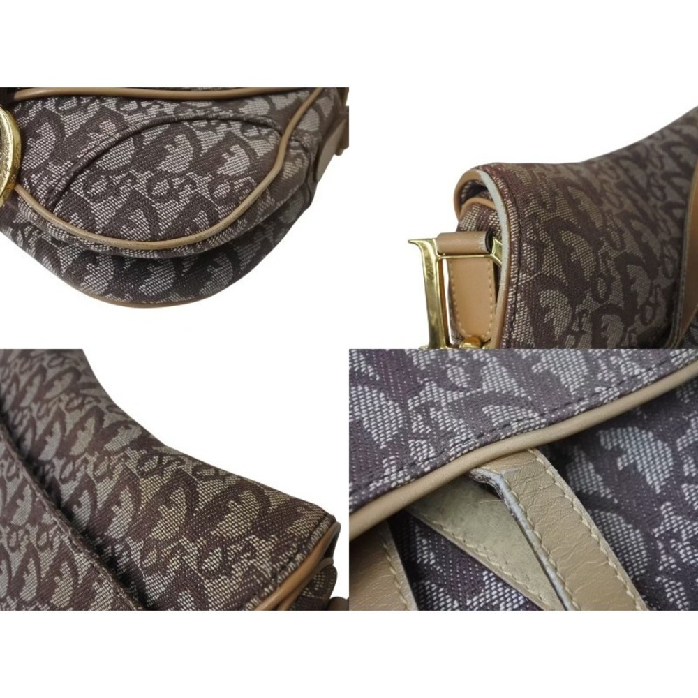 Christian Dior Trotter Double Saddle Brown One Shoulder Hobo Bag Galliano - Picture 8 of 10